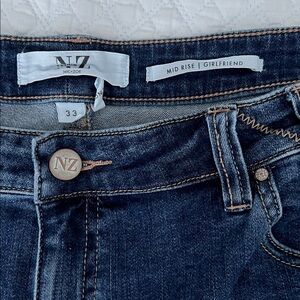 NIC+ZOE Dark Blue Denim Girlfriend Jeans